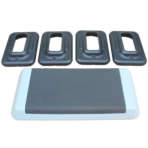 Adjustable Exercise Step Platform with 4 Stackable Risers W7035