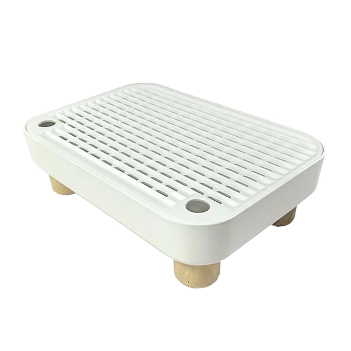 White Non-Slip Reusable Cat Litter Tray Pad U58613