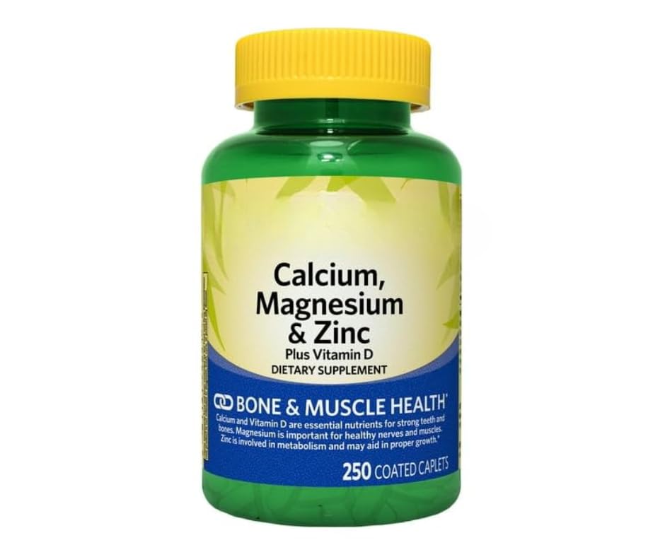 Calcium Magnesium Zinc Vitamin D3 Caplets 250 Count K985470