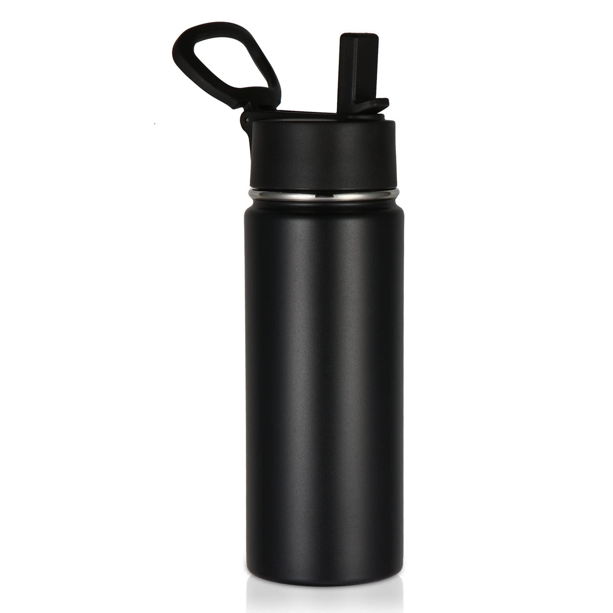 18oz Insulated Stainless Steel Kids Water Bottle with Straw Lid E13455