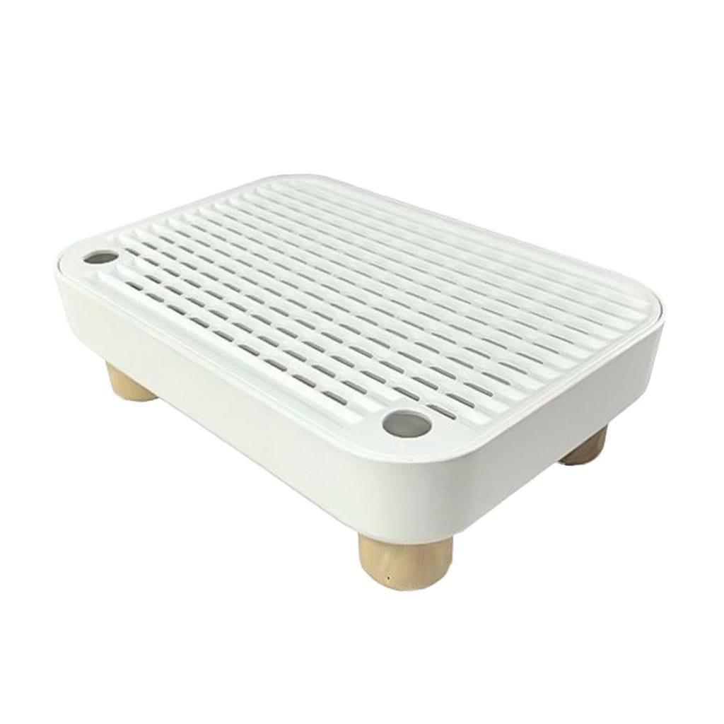 White Non-Slip Reusable Cat Litter Tray Pad U58613