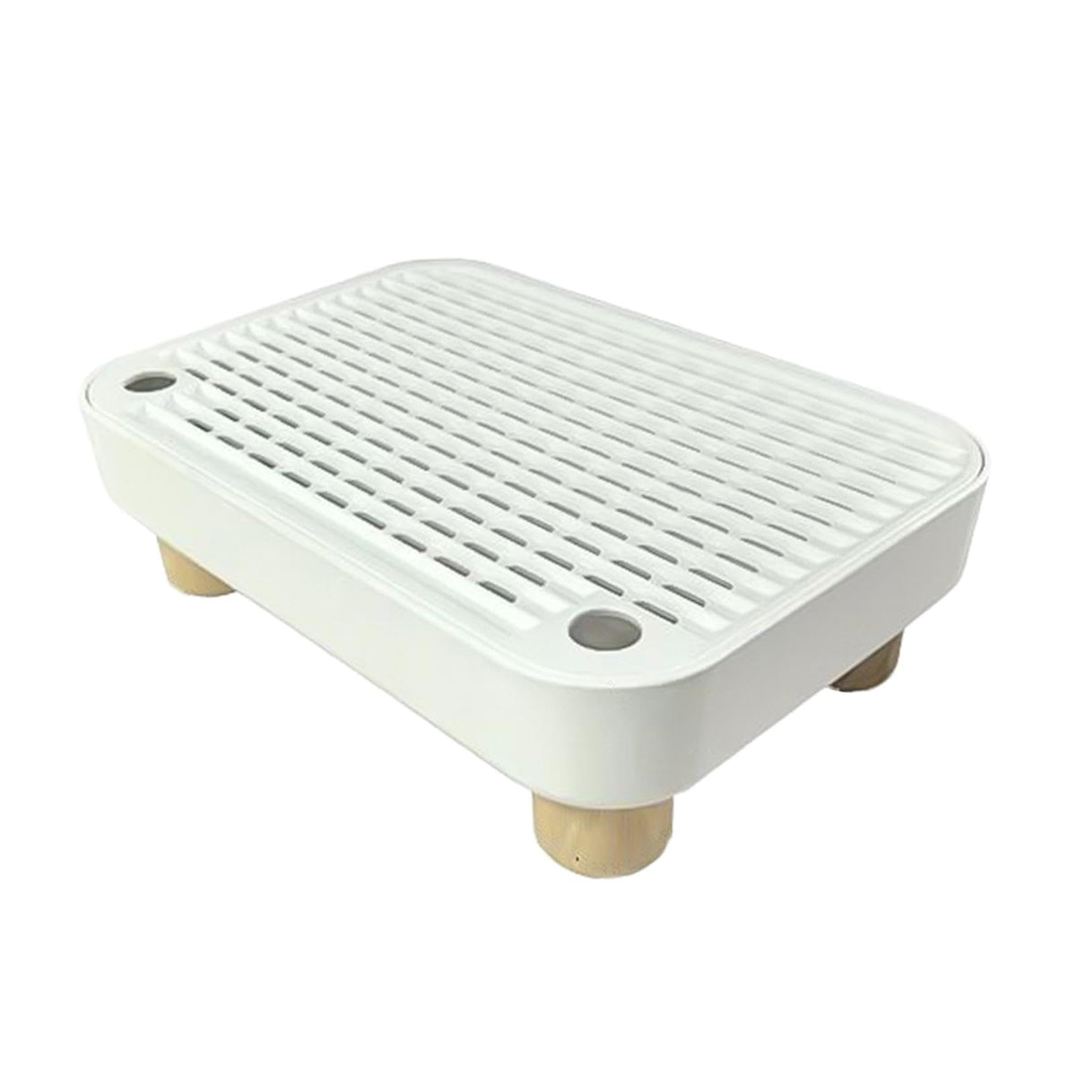 White Non-Slip Reusable Cat Litter Tray Pad U58613