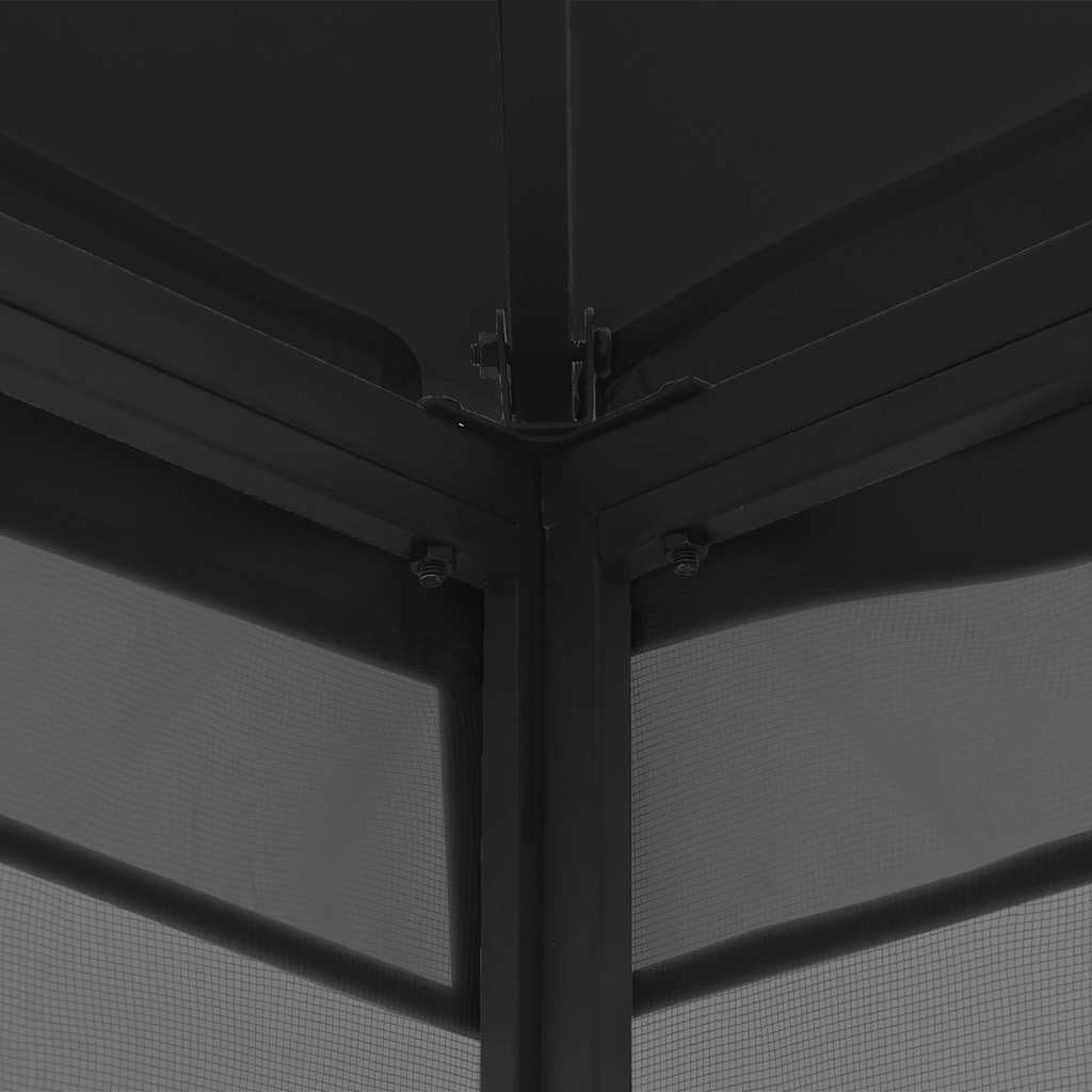 Gazebo with Nets 9.8x13.1x8.7 ft Anthracite P16594