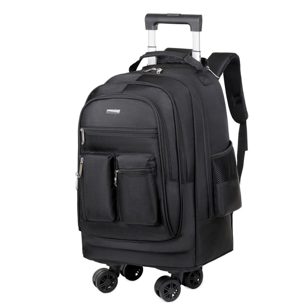 Rolling Backpack with Silent Wheels Black X280626