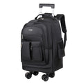 Rolling Backpack with Silent Wheels Black X280626