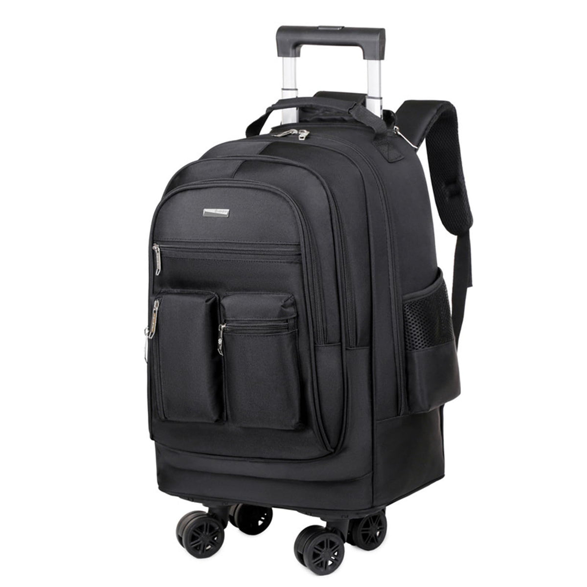 Rolling Backpack with Silent Wheels Black X280626