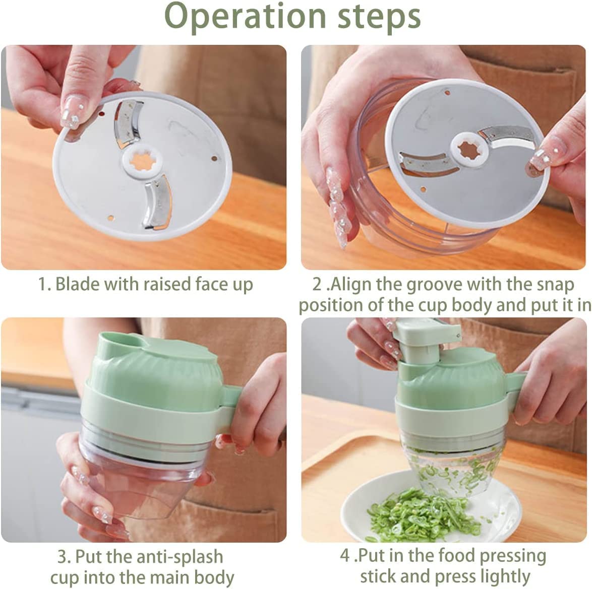4 in 1 Portable Electric Vegetable Cutter Set J924
