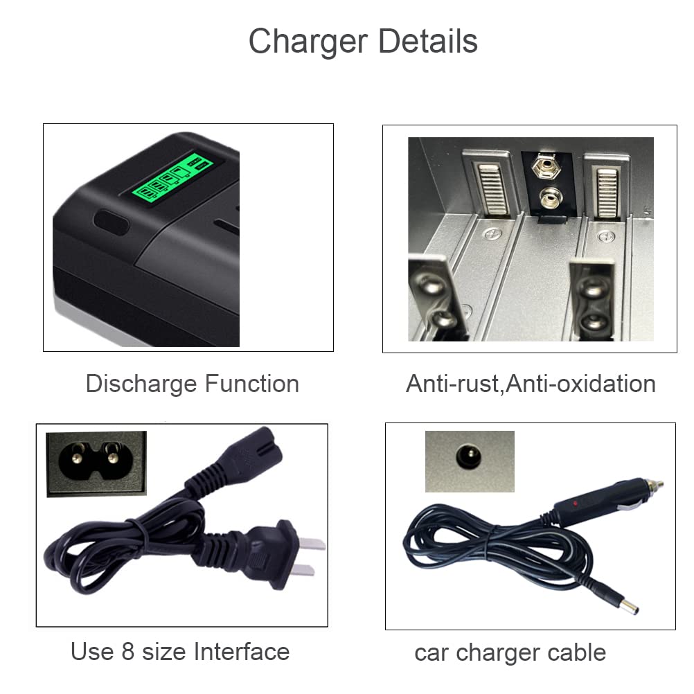 6 Pack Rechargeable D Batteries with Charger W55084