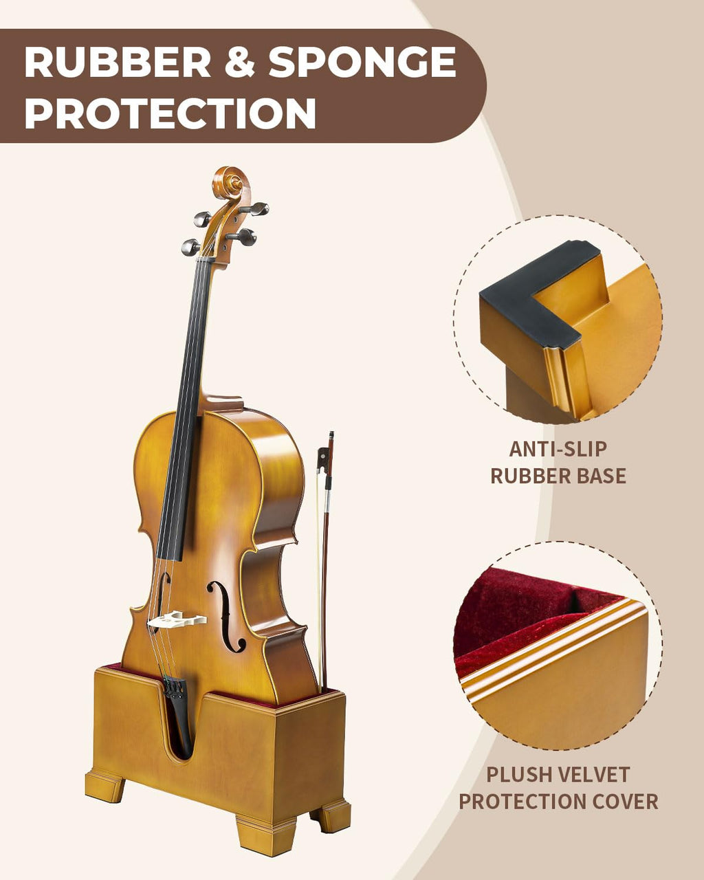 Cello Stand with Bow Holder N777168