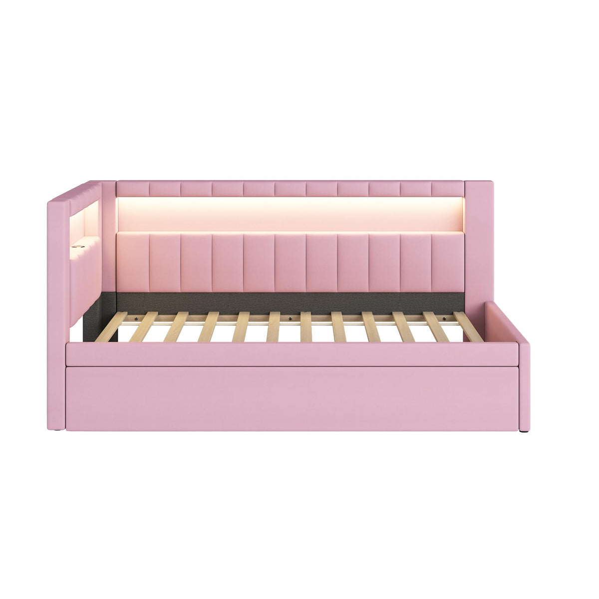 Pink Twin Size Daybed with Trundle E282509