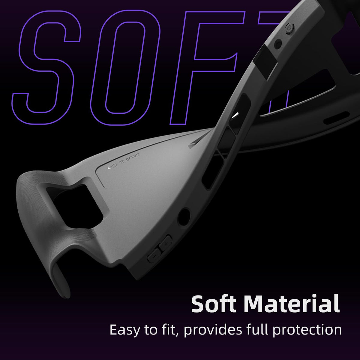 Soft Protective Case with Textured Grips and Stand Black E176