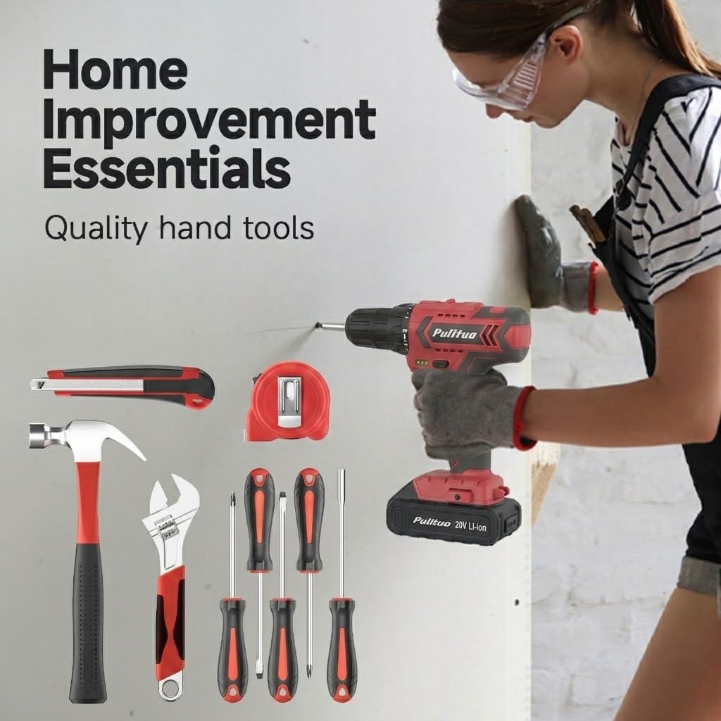 Cordless Drill Set 20V with Battery And Charger 59pcs Bits Kit W5727
