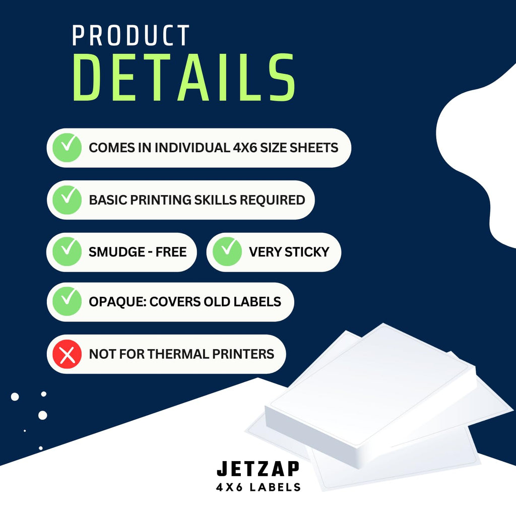 4x6 Shipping Labels for Inkjet and Laser Printers 120 Pack N1452