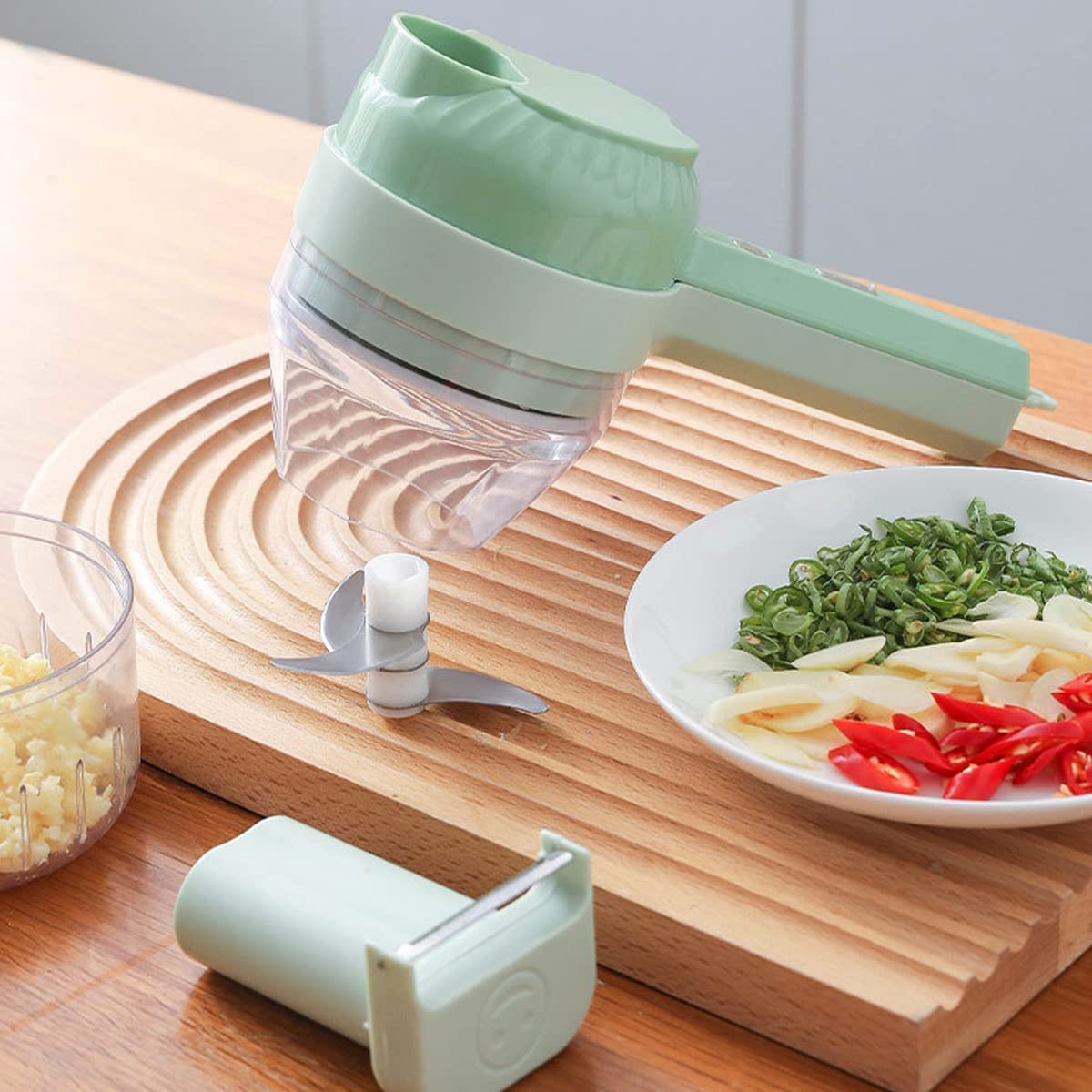 4 in 1 Portable Electric Vegetable Cutter Set J924