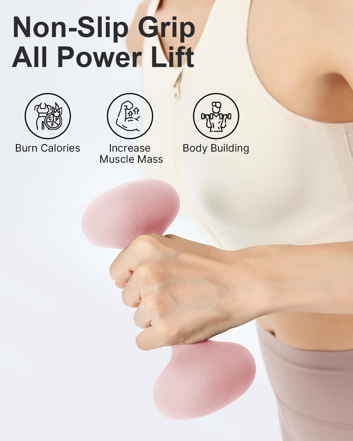 2-15 Pound Non-Slip Dumbbell Set of 2 V5996