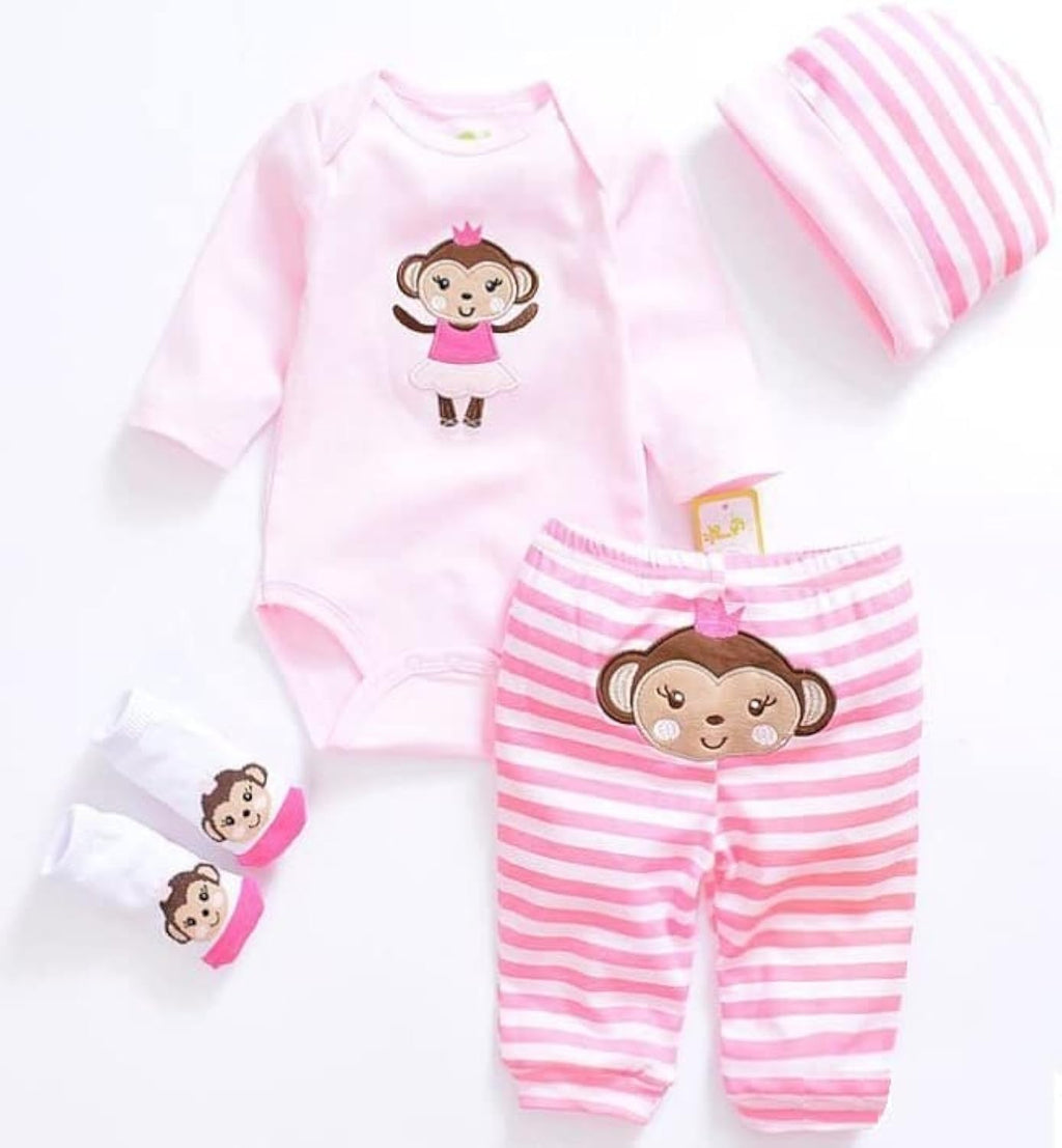 Reborn Baby Girl Doll Clothes 20-22 Inches 4 Pieces Accessories Set R74904