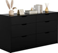 Black 6 Drawer Dresser C563065