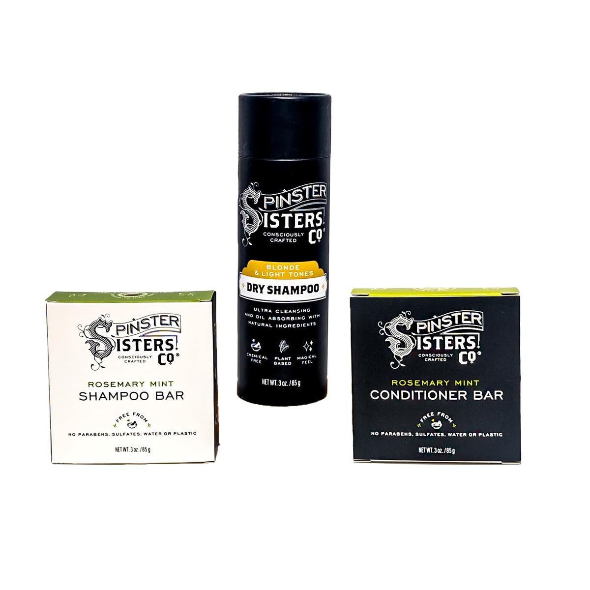 Rosemary Mint Shampoo Bar Conditioner Bar Dry Shampoo Set Y584591