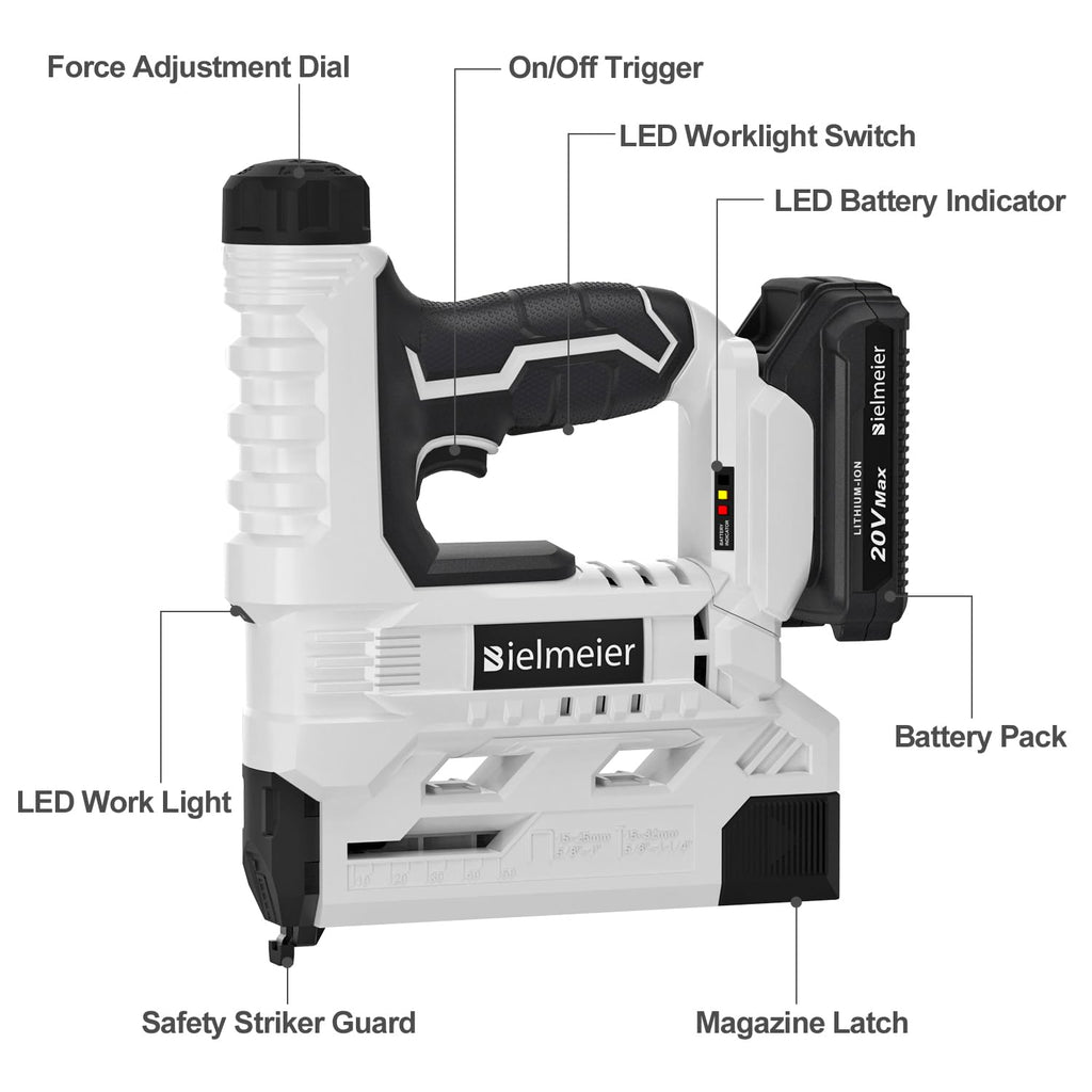 18 Gauge 2 In 1 Cordless Brad Nailer Stapler I854