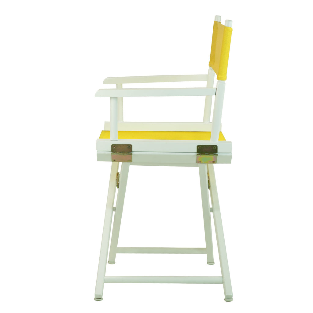 White Frame-Gold Canvas Director Chair R160849