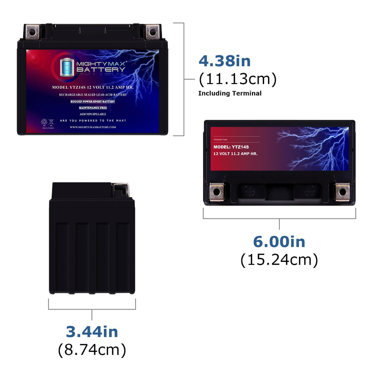 12v 11.2Ah 230CCA Battery P12676