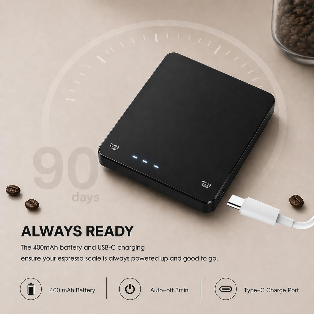 Rechargeable Digital Coffee Scale with Timer K7357