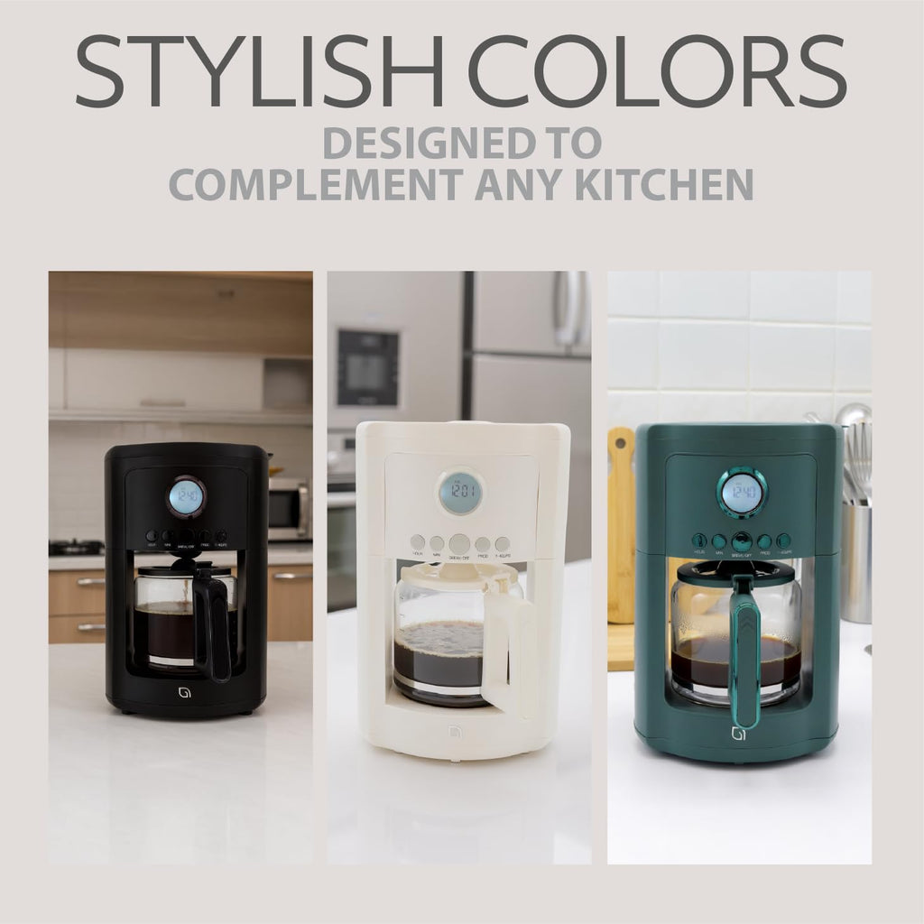 12-Cup Programmable Drip Coffee Maker with Glass Carafe B56913