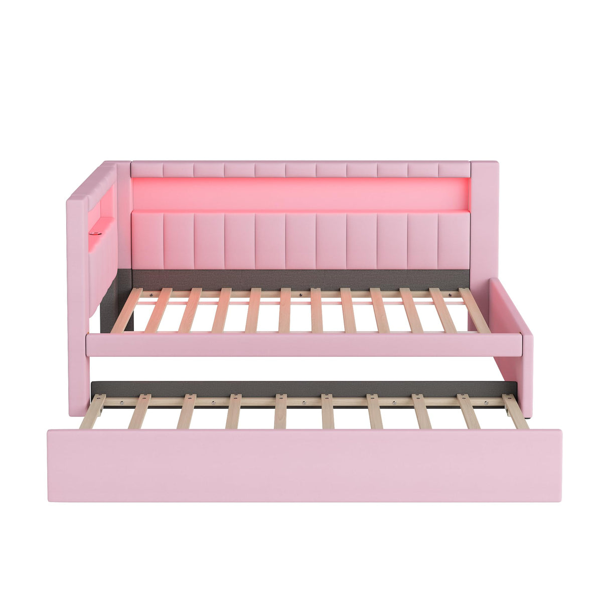 Pink Twin Size Daybed with Trundle E282509