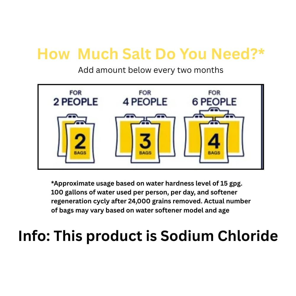 3 Pack Water Softener Salt Pellets 120 lbs Sodium Chloride C42992