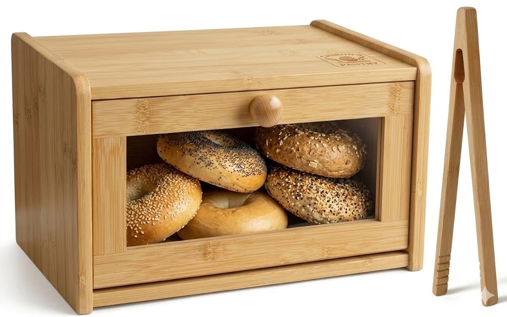 Bamboo Bread Box with Lid Y269736
