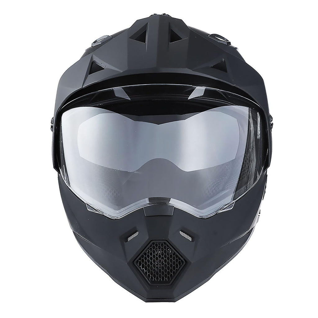 Youth Kids Dual Sport Dual Visor Full Face Helmet Matt Black G345733