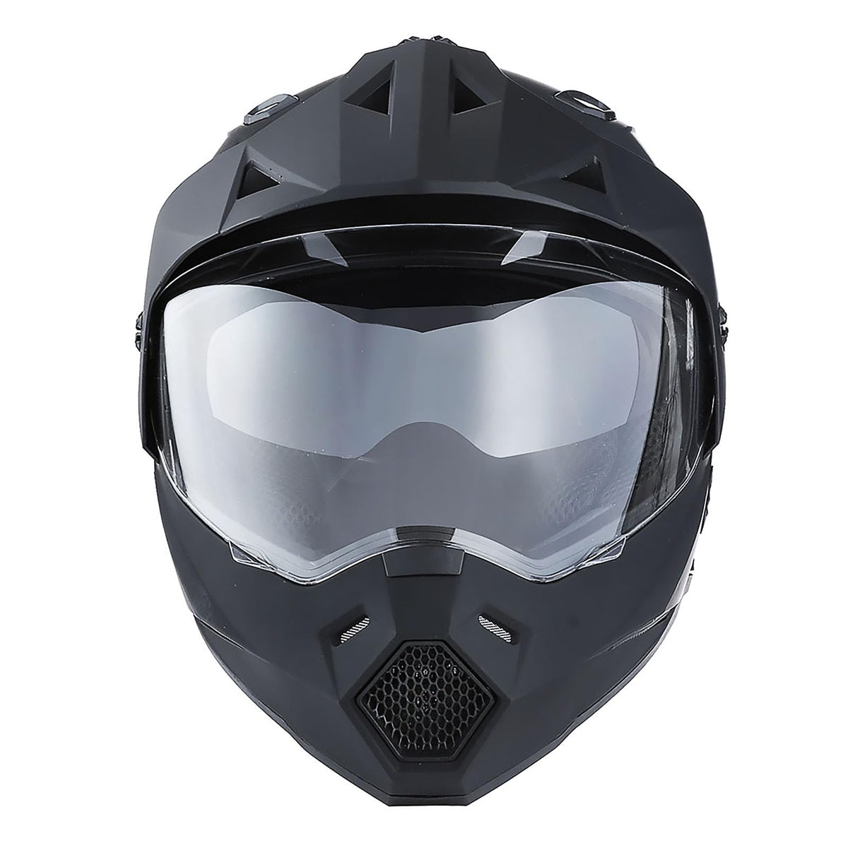 Youth Kids Dual Sport Dual Visor Full Face Helmet Matt Black G345733