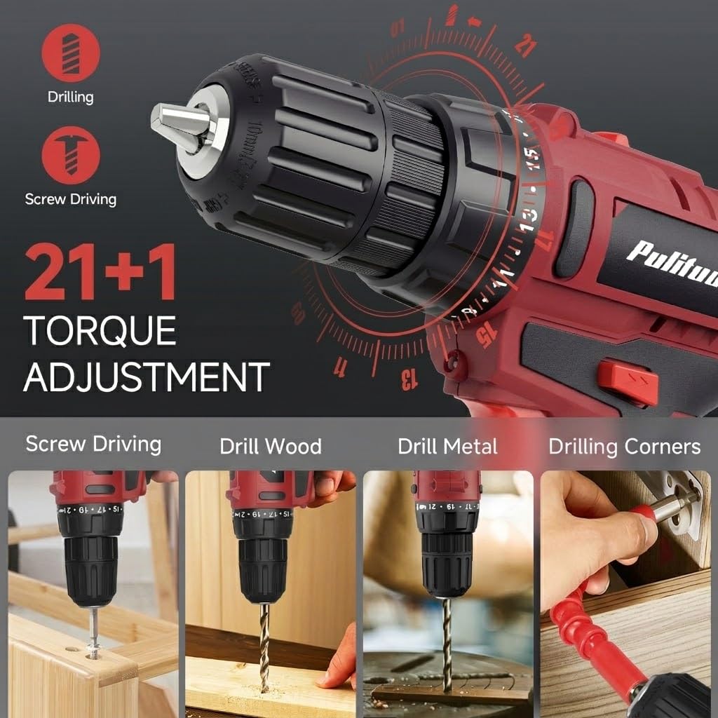 Cordless Drill Set 20V with Battery And Charger 59pcs Bits Kit W5727