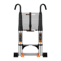 Telescoping Aluminum Ladder 330lbs Max Capacity Q726