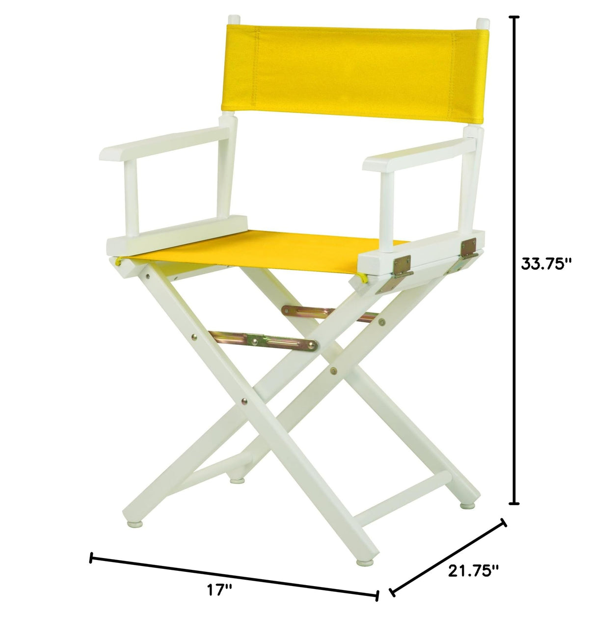 White Frame-Gold Canvas Director Chair R160849