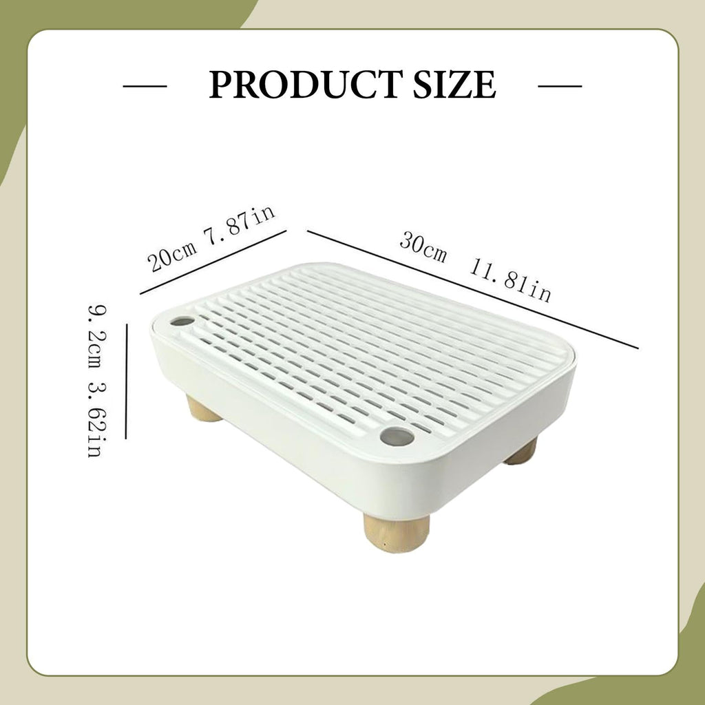 White Non-Slip Reusable Cat Litter Tray Pad U58613