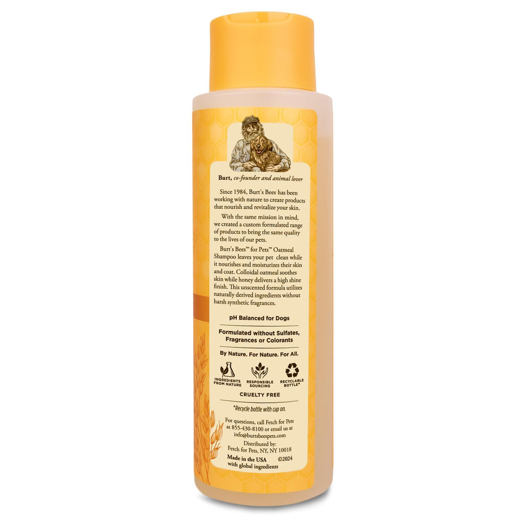 Oatmeal Dog Shampoo with Honey, Unscented, 16 Fl Oz W44901