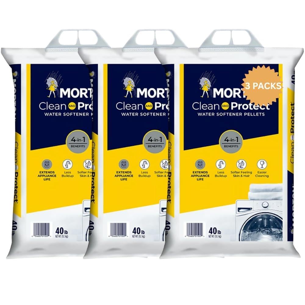 3 Pack Water Softener Salt Pellets 120 lbs Sodium Chloride C42992