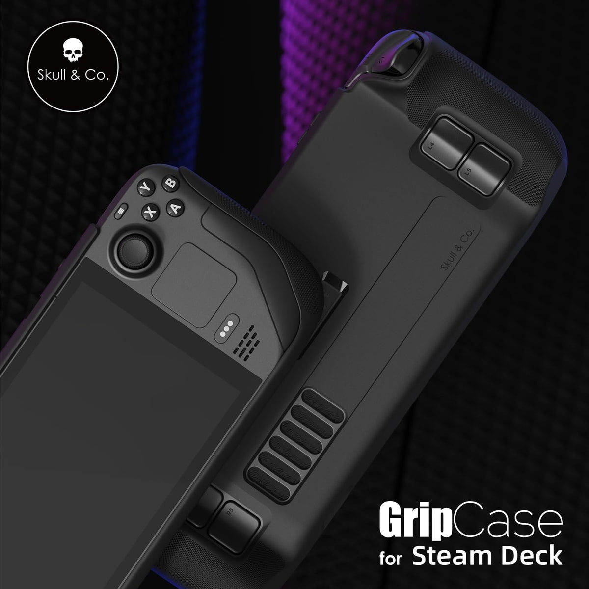 Soft Protective Case with Textured Grips and Stand Black E176