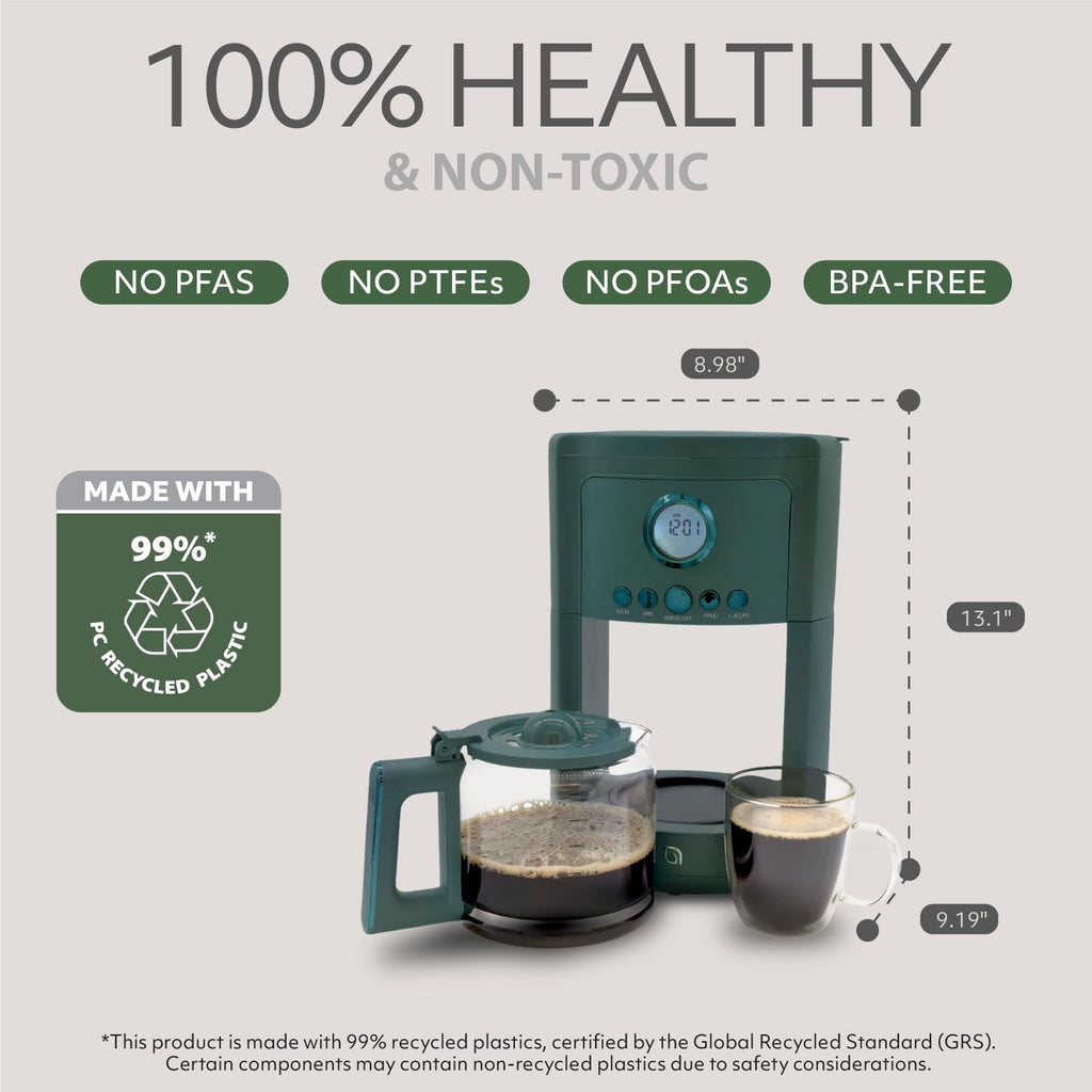 12-Cup Programmable Drip Coffee Maker with Glass Carafe B56913