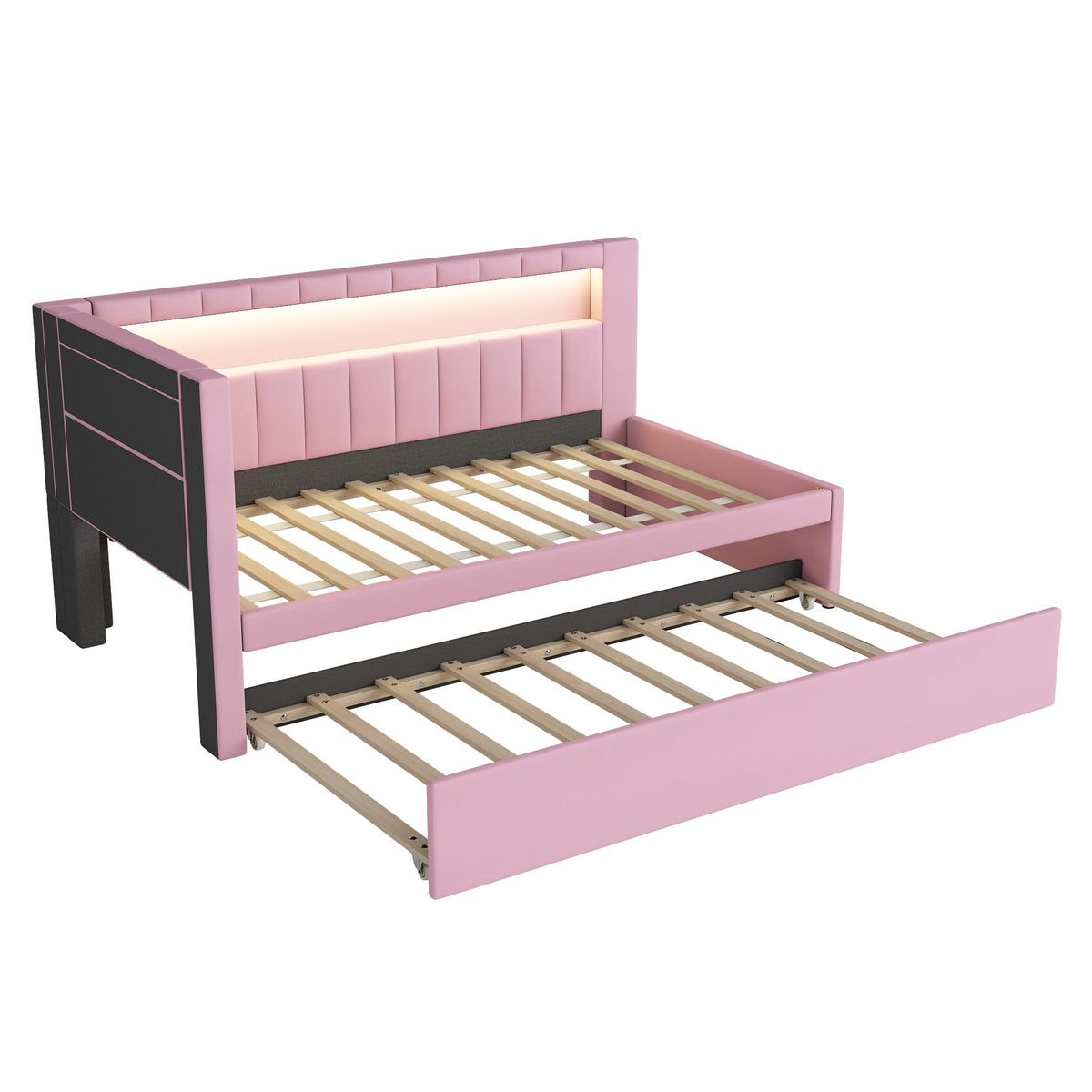 Pink Twin Size Daybed with Trundle E282509