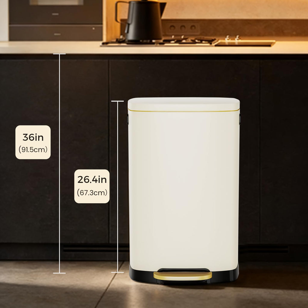 13 Gal Stainless Steel Step Trash Can S492