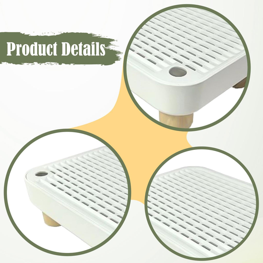 White Non-Slip Reusable Cat Litter Tray Pad U58613