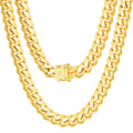 10k Yellow Gold Cuban Link Chain Necklace O7699