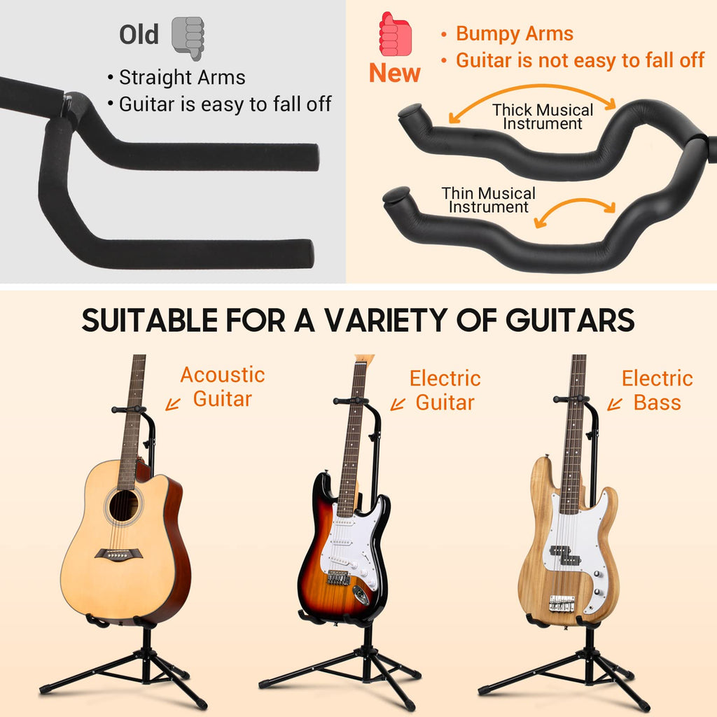Height Adjustable Guitar Stand with Padded Foam N544