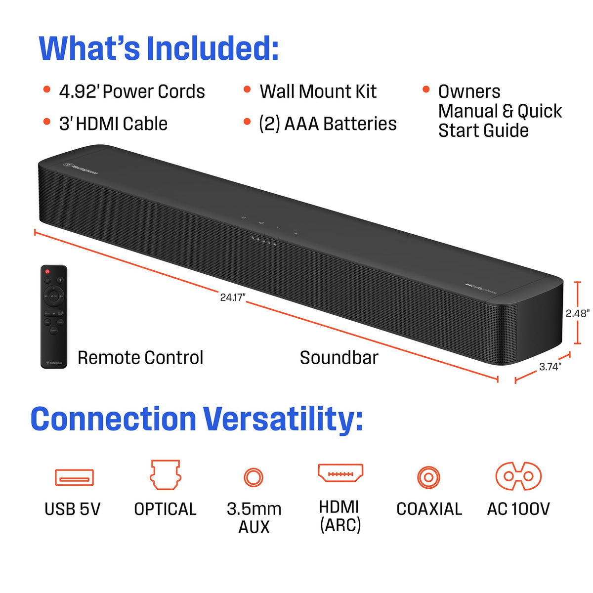 55 Inch 4K TV and 2.0 Channel Soundbar L542