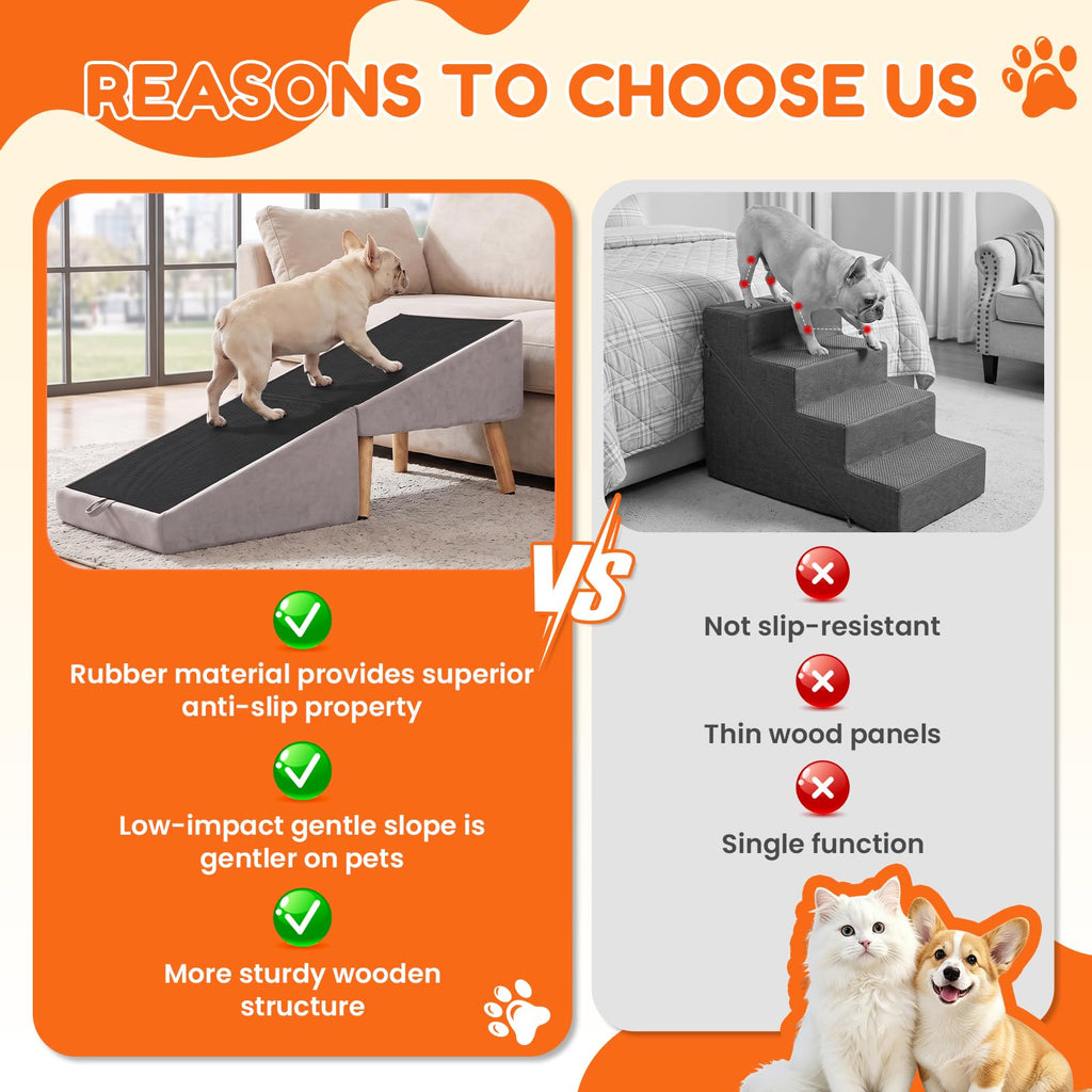 Foldable Dog Ramp Gray A52510
