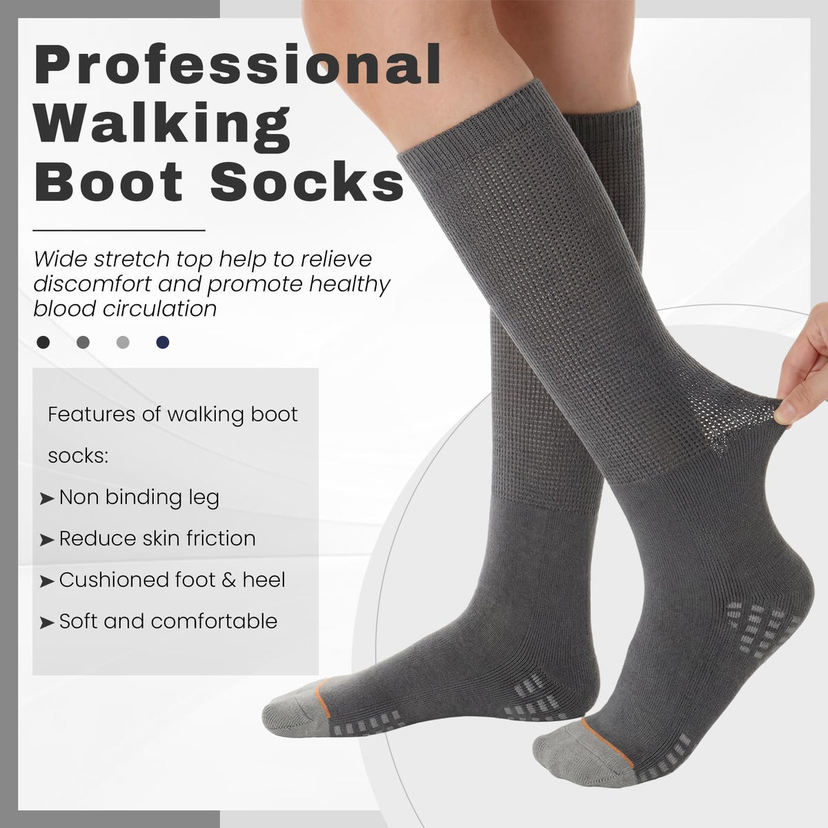 4 Pairs Walking Boot Socks D38932