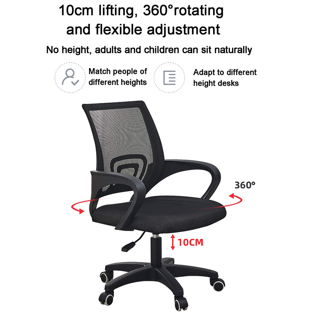 Orange Mesh Ergonomic Office Chair with Lumbar Support C4166