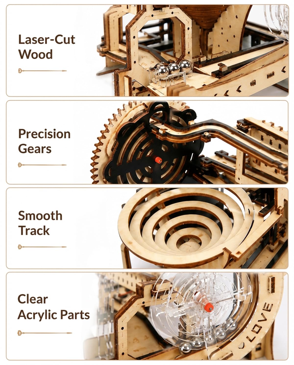 3D Wooden Puzzle Marble Run Model Kit R81076